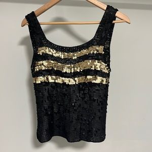 Linea Sequin Low Back Tank Top Size M
